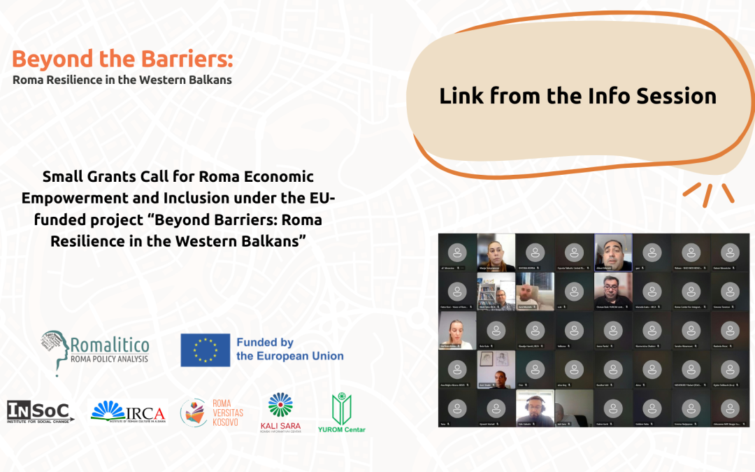 Recording Available: Information Session on Small Grants for Roma Economic Empowerment and Inclusion